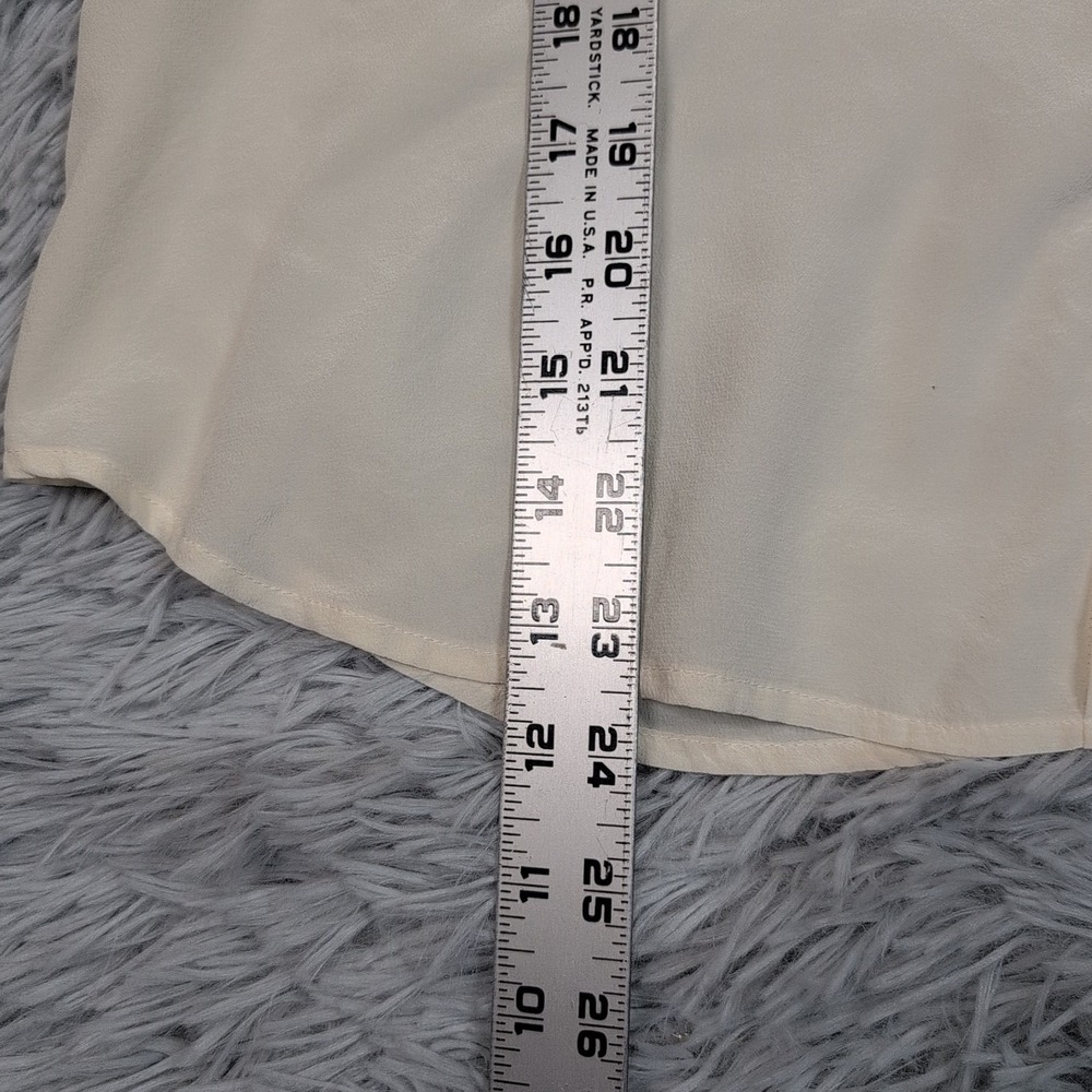 Jones New York‎ Shirt Womens 14 Silk Button Up Preppy Lightweight Comfort Sheer - Picture 4 of 11